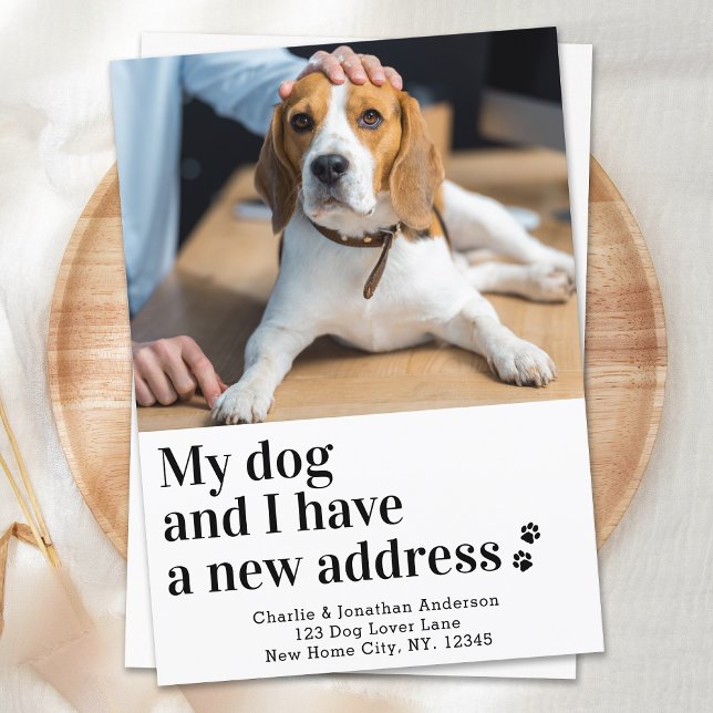 Custom Dog Photo New Address I've Moved Pet Moving Announcement (Creator Uploaded)