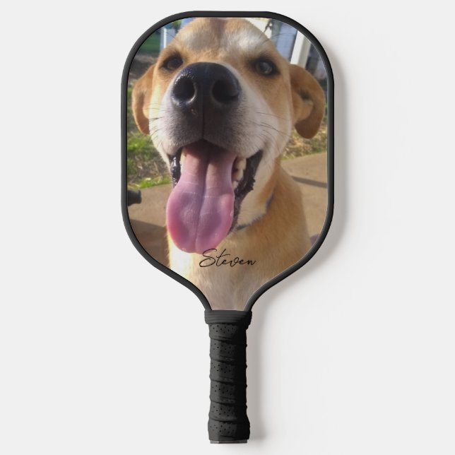 Custom Dog Photo Personalised Pickleball Paddle (Front)