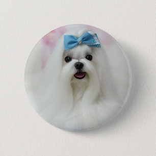 Custom Dog Photo   Personalized Pet Button Pin 