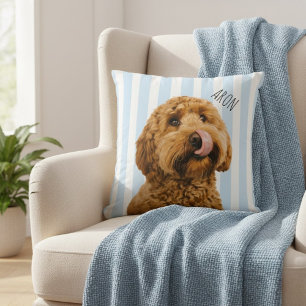 Custom Dog Photo Personalized Pet Name Cushion