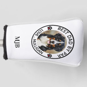 Custom Dog Photo Pet Best Dad By Par Monogram Golf Head Cover
