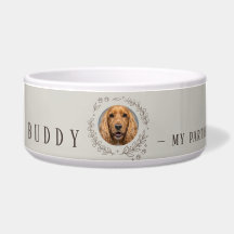 Custom Dog Photo Pet Bowl | Elegant Ceramic Dish