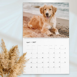 Custom Dog Photo Pet Lover Simple Template 2027 Calendar