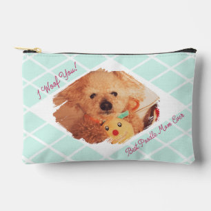 Custom Dog Photo Pouch Best Poodle Mum Ever Gift