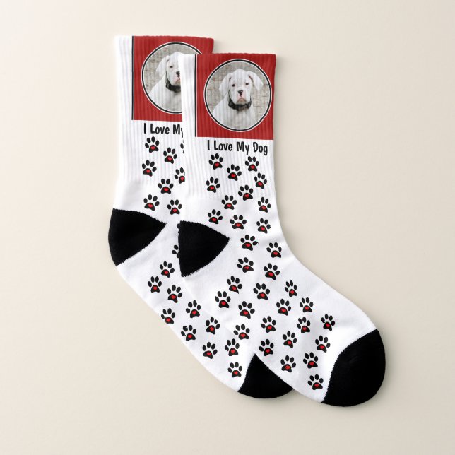 Custom Dog Photo Socks - Custom Printed Socks (Pair)