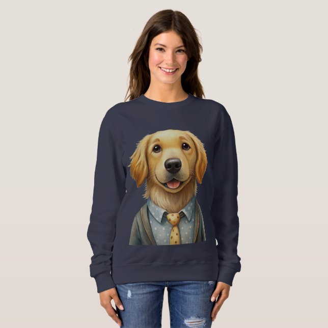 Custom Dog Photo Sweatshirt – Cosy Style for Women (Front Full)