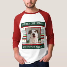 Custom Dog Photo Ugly Christmas Shirt Funny