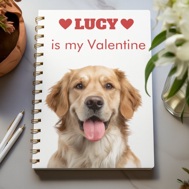 Custom Dog Photo Valentine's Day Notebook (Creator Uploaded)