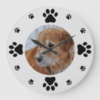 Custom Dog Photo with Paw Prints