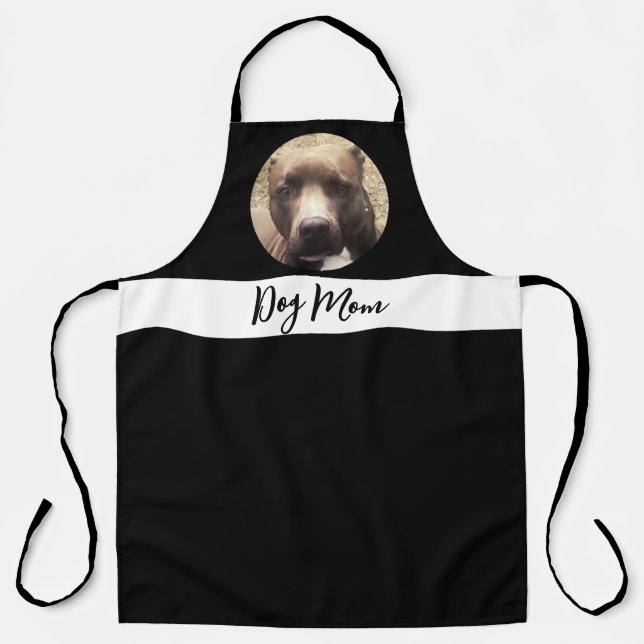 Custom Dog Photo Womens Kitchen Apron (Front)