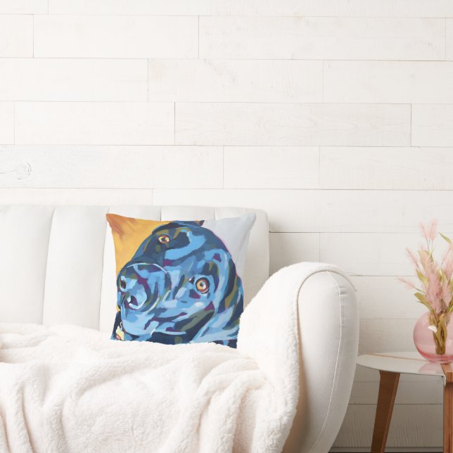 Custom Dog Portrait - Forever Loved Pet Gift Cushion (Couch)