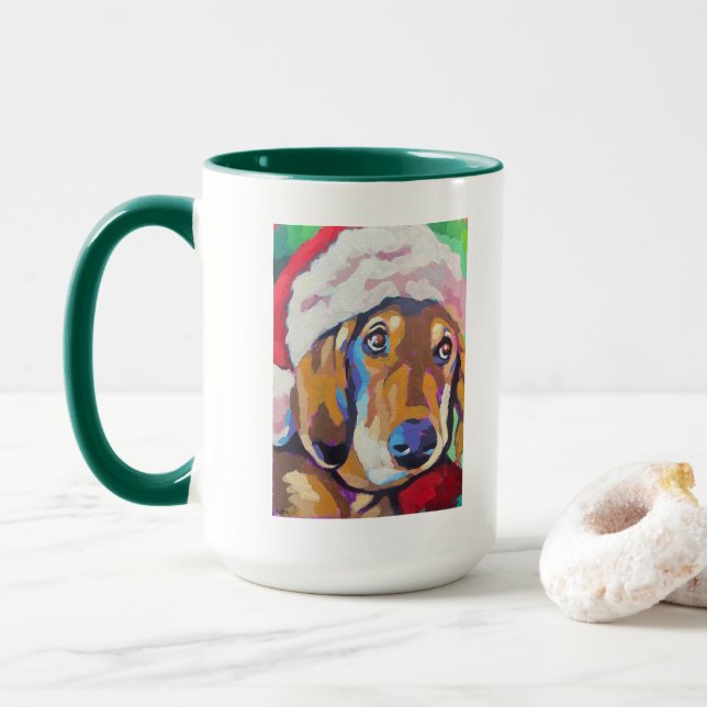 Custom Dog Portrait Painting- Forever Loved Pet Mug (With Donut)