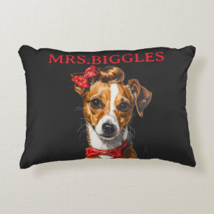 Custom Dog Portrait – Personalised Pet Name Design Decorative Cushion