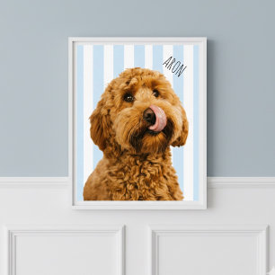 Custom Dog Portrait Personalized Pet Photo Poster