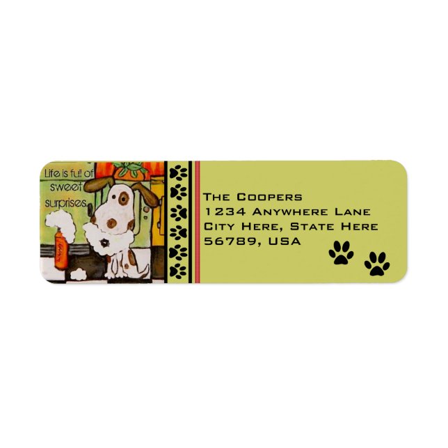 Custom Dog Return Address Labels (Front)