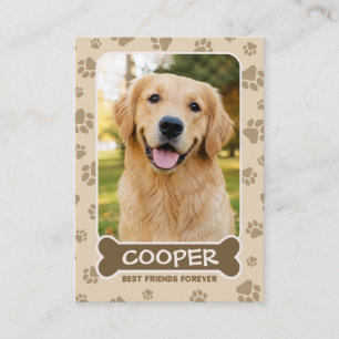 Custom Dog Trading Card, Editable Colours Cute Pet Calling Card