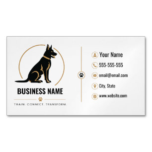 Custom Dog Trainer Magnetic Business Card