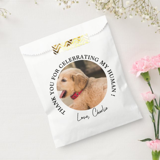 Custom Dog Wedding Favour Dog of Honour Pet Photo Bag (Sealed)