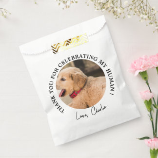 Custom Dog Wedding Favour Dog of Honour Pet Photo Favour Bag