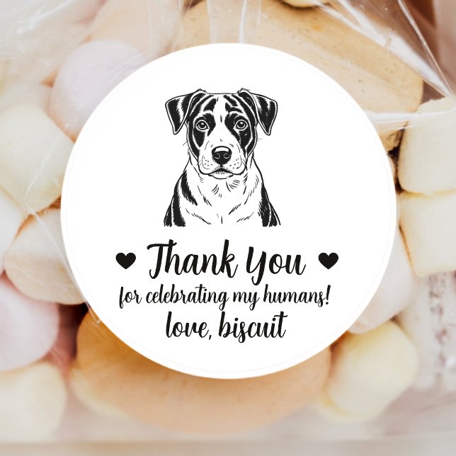 Custom Dog Wedding Favour Stickers (Creator Uploaded)