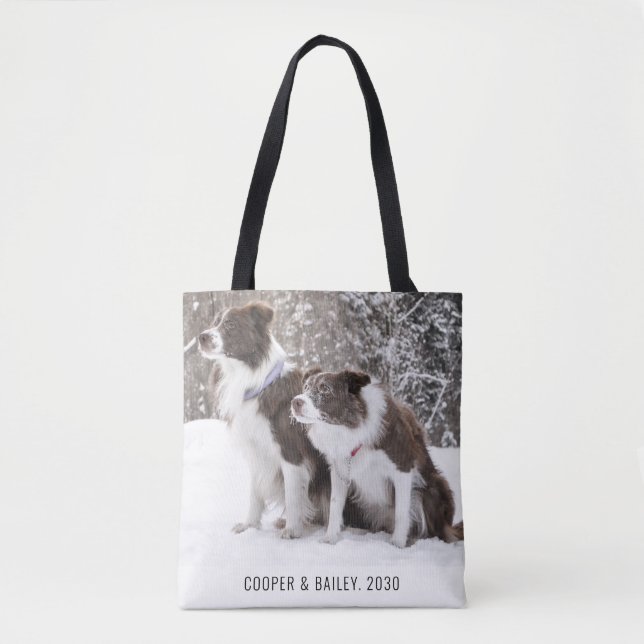 Custom Dogs Pet Photo Tote Bag (Front)