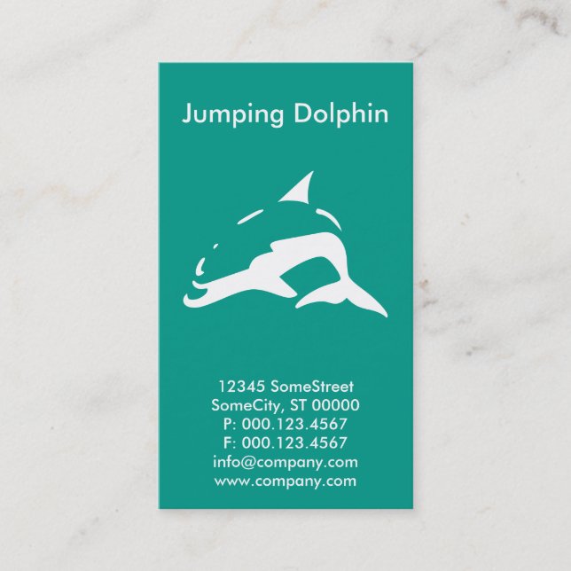 custom dolphin company business card (Front)