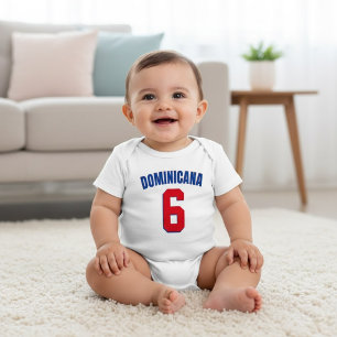 Custom Dominicana World Baseball Classic Dominican Baby Bodysuit