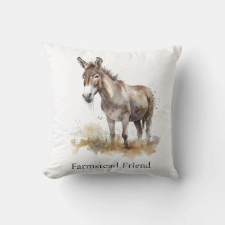 Custom Donkey Country Cottage Accent Cushion
