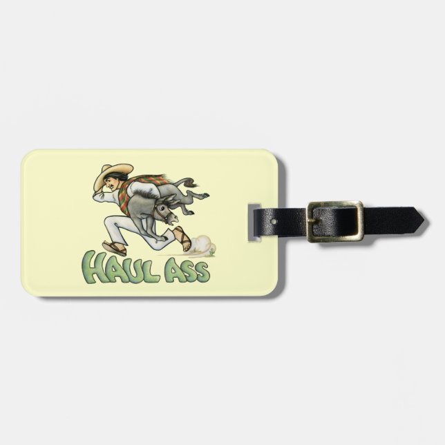 Custom Donkey Luggage Tag (Front Horizontal)