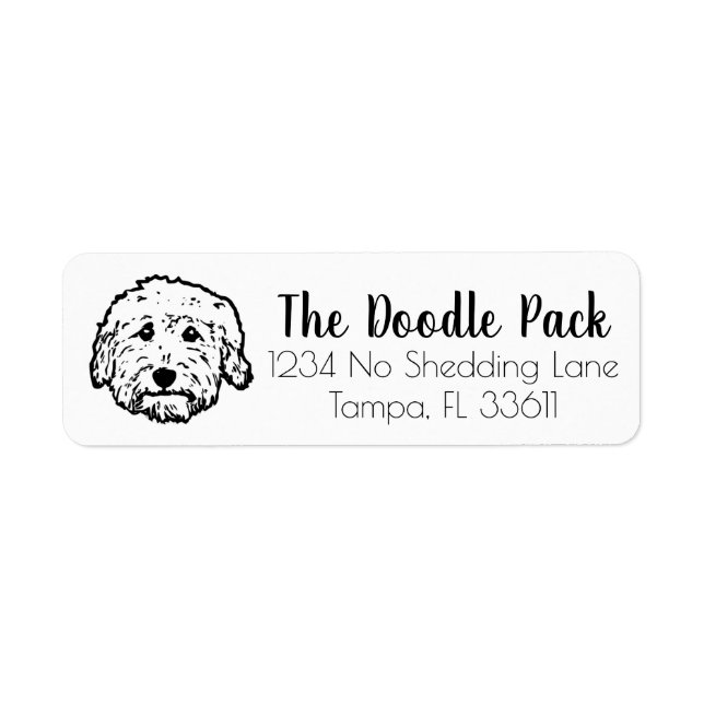 Custom Doodle return address label stickers (Front)