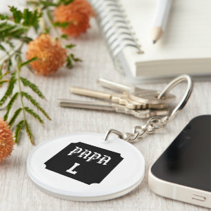 Custom Double-Sided Acrylic PAPA Keychain