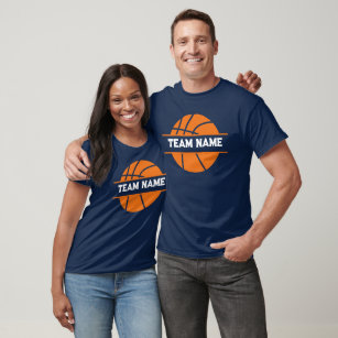 Custom Double Sided Basketball Team Name Number T-Shirt
