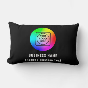 Custom Double-Sided Company Logo Lumbar Pillow