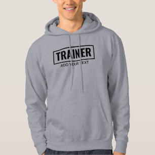Custom Double Sided Design Print Mens Trainer Grey Hoodie