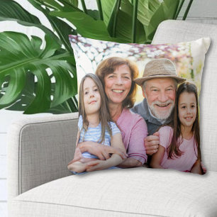 Custom Double Sided Family Photo Cushion