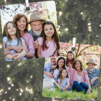 Custom Double Sided Family Two Photo Christmas
