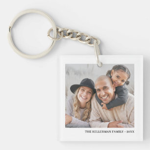 Custom Double Sided Family Two Photo Key Ring