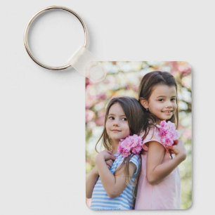 Custom Double Sided Family Two Photo Keychain