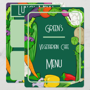 Custom Double Sided Flat Menu Template