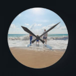 Custom Double Sided Personalised  Round Clock<br><div class="desc">Custom Double Sided Personalised Round Clock</div>