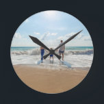 Custom Double Sided Personalised Round Clock<br><div class="desc">Custom Double Sided Personalised Round Clock</div>