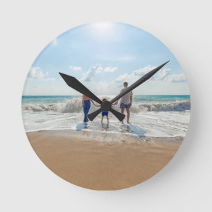 Custom Double Sided Personalized  Round Clock