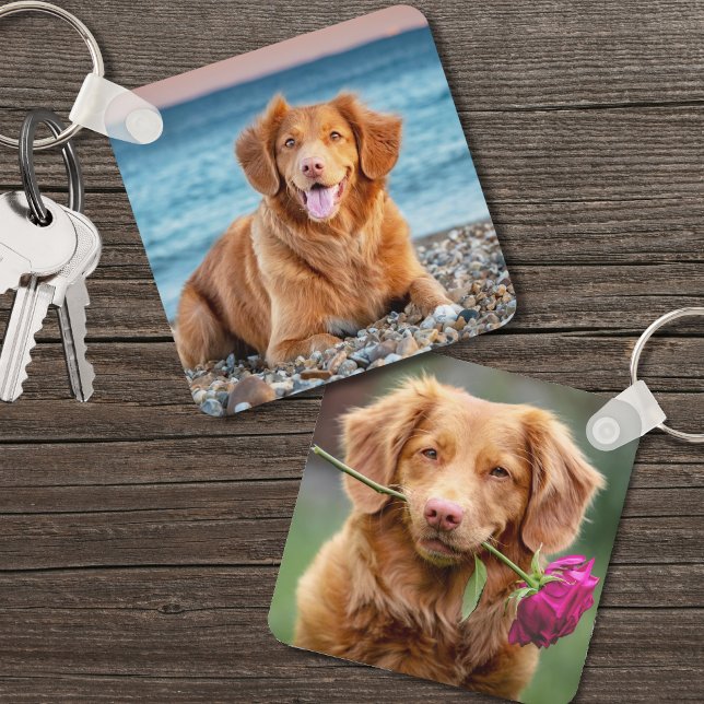 Custom Double Sided Pet Dog Photo Key Ring (Custom Double Sided Pet Dog Photo keychain)