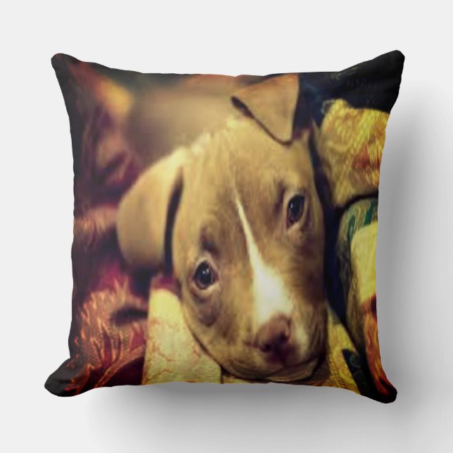 Custom Double-Sided Pet Throw Pillow (Front)