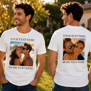 Custom Double Sided Photo and Text Tri-Blend Shirt