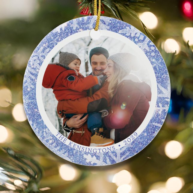 Custom Double-Sided Photo Christmas Ornament  (Custom Double-Sided Photo Christmas Ornament)
