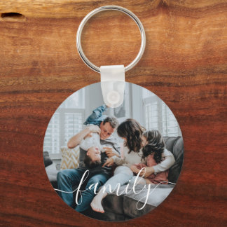 Custom Double-Sided Photo Family Love Personalised Key Ring