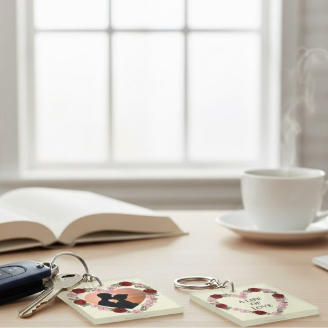 Custom Double-Sided Photo Keychain – Heart (Creator Uploaded)