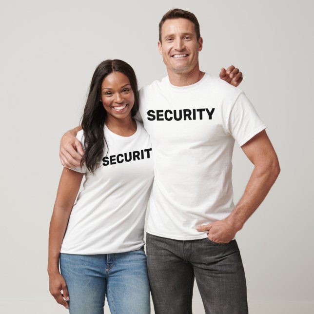 Custom Double Sided Print Mens Womens Security T-Shirt (Unisex)