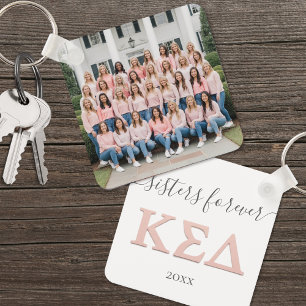 Custom Double Sided Sorority Photo Key Ring